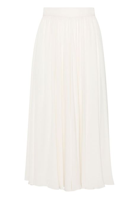 Gonna midi in seta in bianco Elie saab - donna ELIE SAAB | SK103NF24SI001W0001